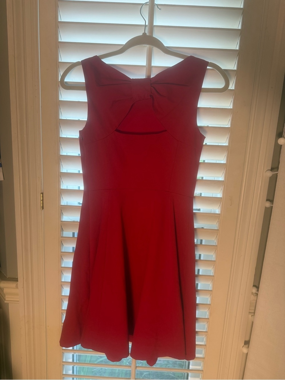 Kate Spade New York Red Bow Keyhole Fit & Flare Dress Pockets Sz 2